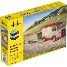 Starter Kit Citroen HY + Goods Trailer Modell Lieferwagen und Anhänger