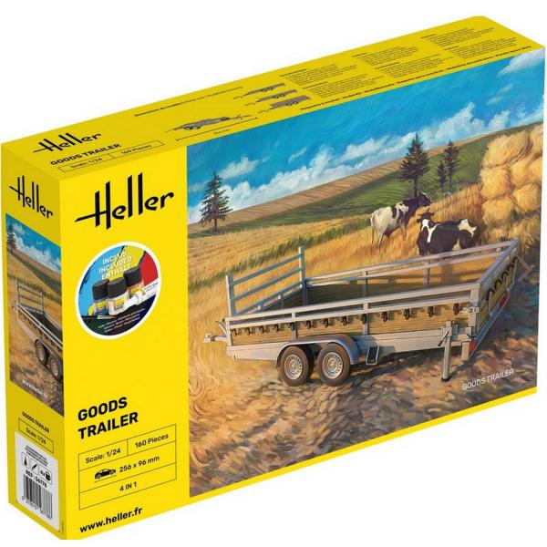 Maquette remorque : STARTER KIT Goods Trailer - Heller-56778