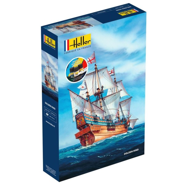 Maqueta de barco: Kit de inicio: Golden Hind - Heller-56829
