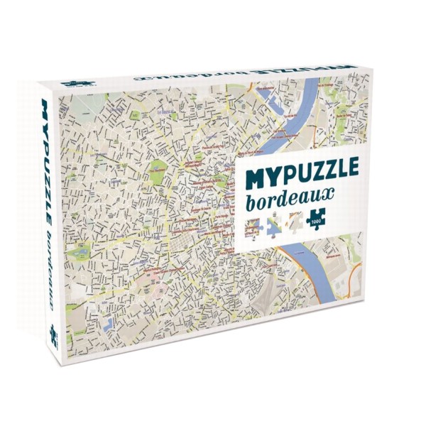 1000 pieces puzzle: Map of the city of Bordeaux MyPuzzle Bordeaux - Piatnik-99143