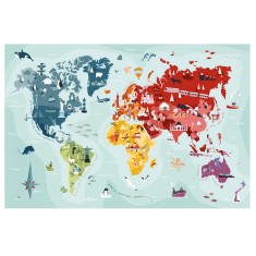 Puzzle de 260 piezas: mapa del mundo MyPuzzle World