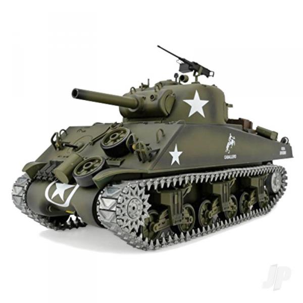 Char RC US Medium Tank M4A3 Sherman 1:16e Battle System (2.4GHz + Bille 6mm + Infrarouge + Fumée + S - HLG3898-1P