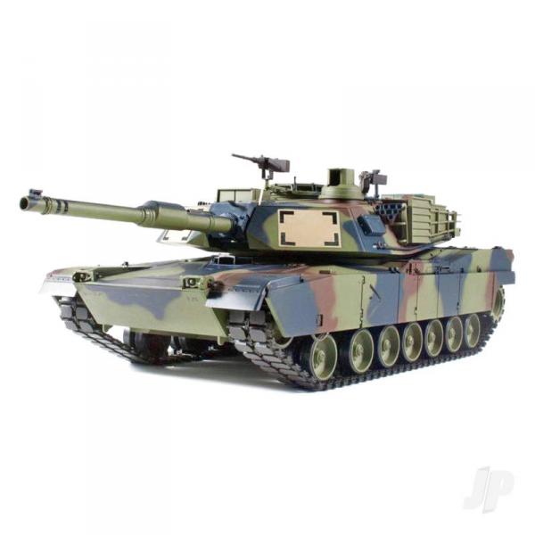 Char RC au 1:16e  U.S. M1A2 Abrams Version pro Battle System (2.4GHz + Infrarouge + Billes 6mm + Fum - HLG3918-1P