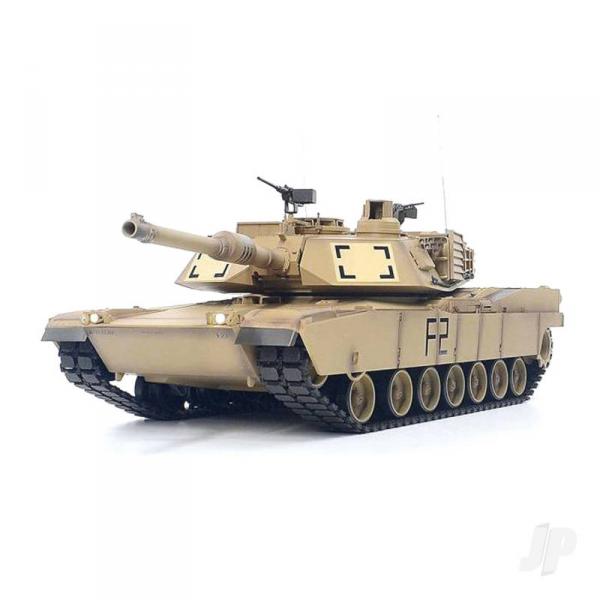 Char RC au 1:16e  U.S. M1A2 Dessert Abrams Version Pro Battle System (2.4GHz + Infrarouge + Billes 6 - HLG3918-1U