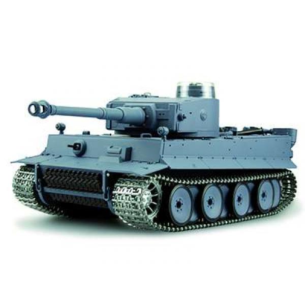 Char RC Panzer Tiger I - Son Fumée Chenilles et boite Métal - Amewi - AMW-23036
