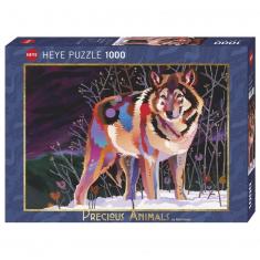 Puzzle 1000 pièces : Loup de la Nuit