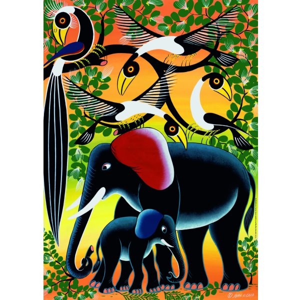 Puzzle 1000 pièces - Tinga tinga : Famille éléphant - Heye-29458-58211