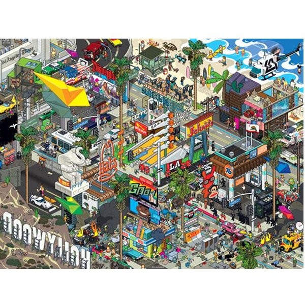 Puzzle 1500 pièces - Eboy : Los Angeles - Heye-29493