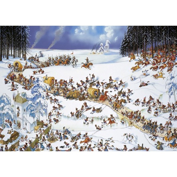 Puzzle 2000 pièces Jean-Jacques Loup : Hiver napoléonien - Heye-29566-58281