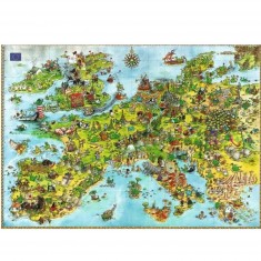 Puzzle 4000 pièces - Degano : l'Europe des dragons unis