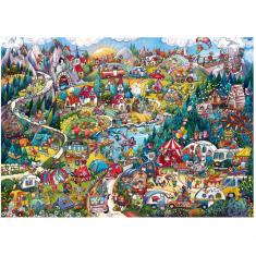 2000 pieces puzzle : Go camping!