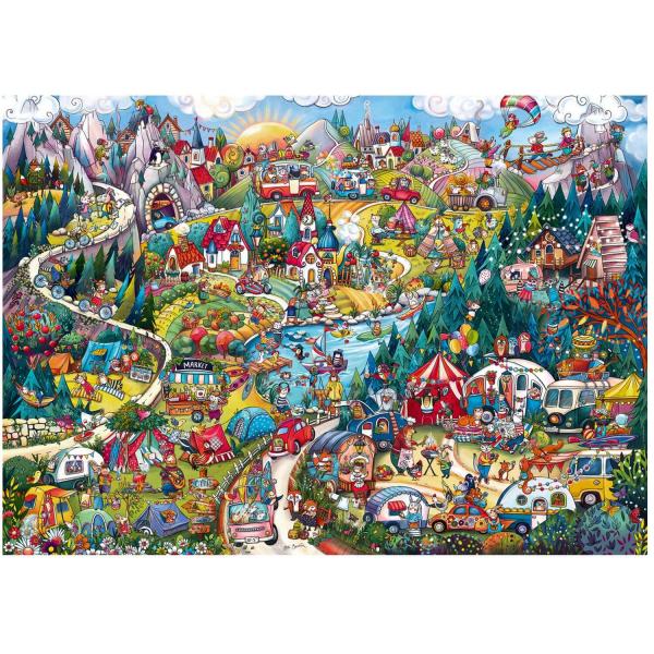 Puzzle de 2000 piezas: ¡Ve a acampar! - Heye-57818-29930