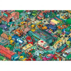 Puzzle 1000 pièces : Cimetière de voitures