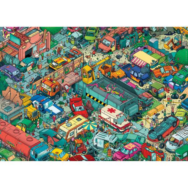 Puzzle 1000 pièces : Cimetière de voitures - Heye-58509