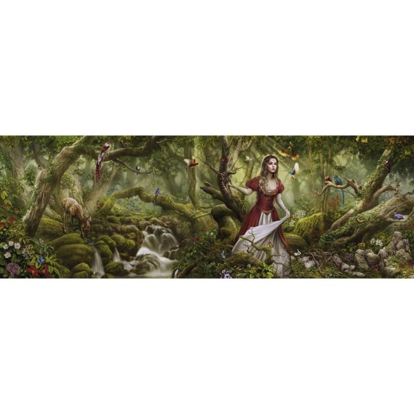 1000 pieces panoramic puzzle: Forest song - Heye-29869