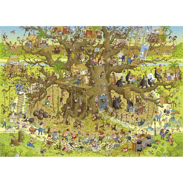 1000 pieces puzzle: Monkey Habitat - Heye-29833-58336
