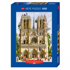 1000 Teile Puzzle: Vive Notre Dame