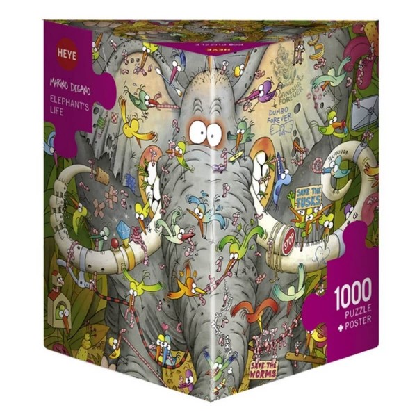 1000 pieces Puzzle: Elephants Life - Heye-57956