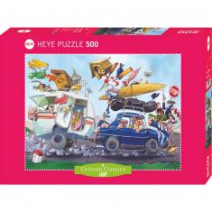 500 pieces puzzle :  Cartoon Classics : Off On Holiday 