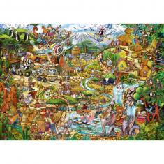 Heye Panoramic Puzzle - Herd of Elephants, 2000 Pieces - Playpolis