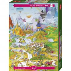 1000 piece puzzle :  Cartoon Classics : Idyll By The Lake