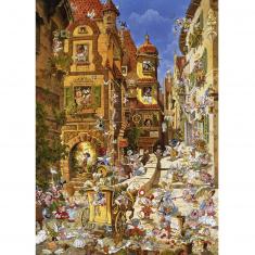 1000 Teile Puzzle: Romantische Stadt bei Tag