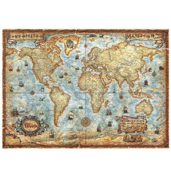 Puzzle 2000 pièces : Zigic : Carte du monde - Heye-58398