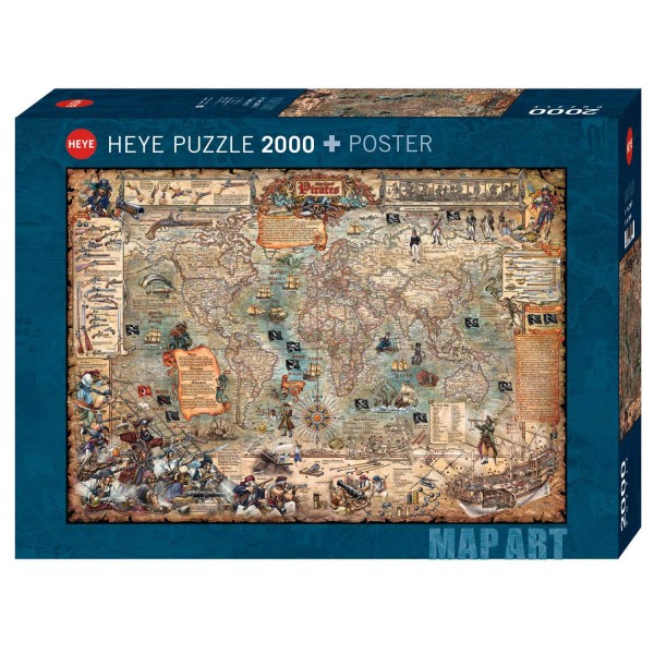 Puzzle 2000 pièces : Carte de pirate - Heye - Rue des Puzzles