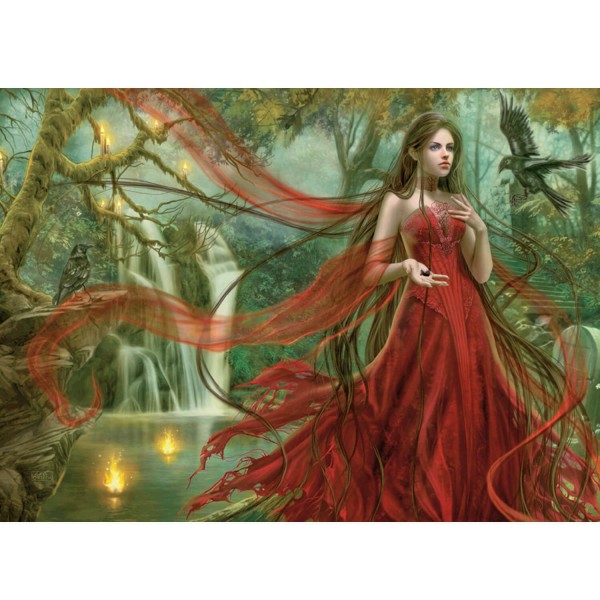 Puzzle 2000 pièces : Femme en robe rouge - Heye-58292-29832