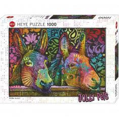 1000 pieces puzzle: Donkey love