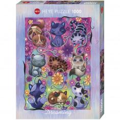 1000 pieces puzzle: Kitty Cats
