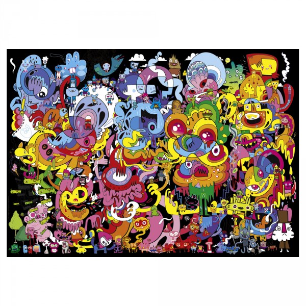 Puzzle 2000 pièces Jon Burgerman : New Psychedooclic - Heye-58427OBSO