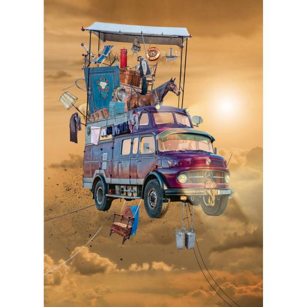 1000-teiliges Puzzle: Fliegendes hohes Mobilhaus - Heye-57801