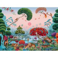 Puzzle 1500 pièces : jardin exotique jungle