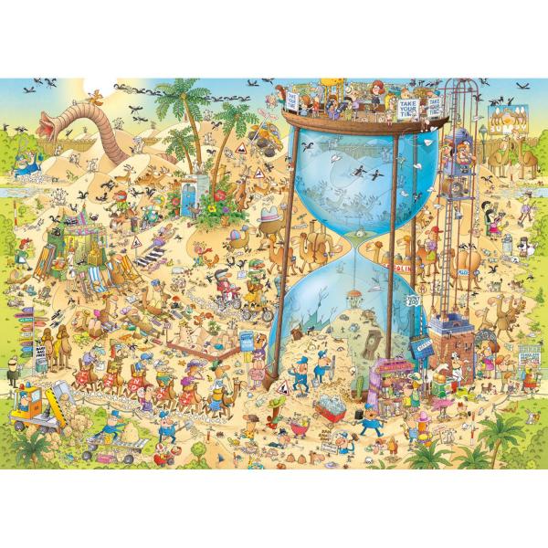 Puzzle 1000 pièces : degano zoo habitat désertique - Heye-57850