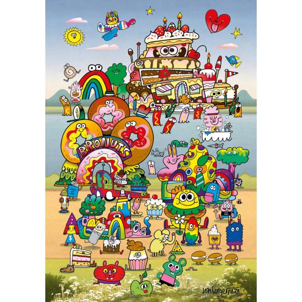 Puzzle 500 pieces : take a trip with j. burgerman - Heye-57973