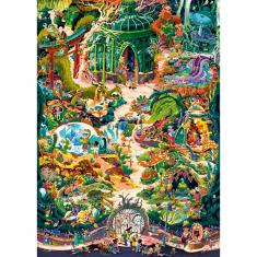 2000-teiliges Puzzle: Dreieckiger Botanischer Garten