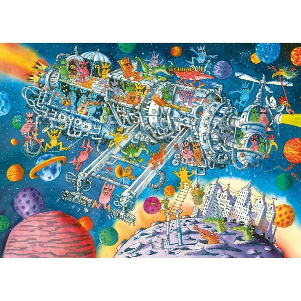 Puzzle 1000 pieces : triangular aliens welcome - Heye-58183