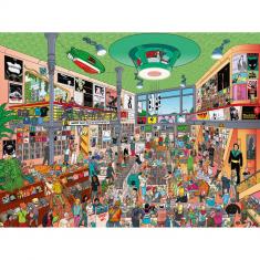 Puzzle 1500 pieces : triangular record store