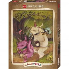 Puzzle 1500 pièces : Zozoville : Coucou Symphonie