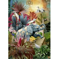 1000 piece puzzle : Fauna Fantasies Elephantaisy