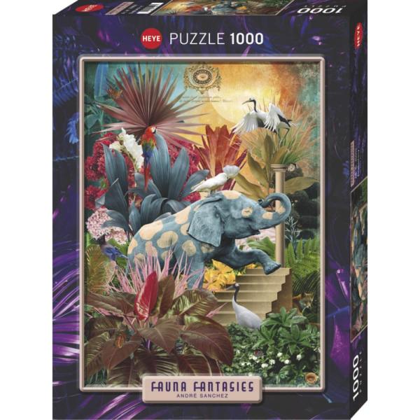 1000 piece puzzle : Fauna Fantasies Elephantaisy - Heye-58051