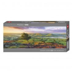 1000 piece puzzle panoramic  : Purple Bloom