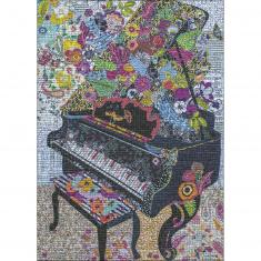 1000 piece puzzle : Quilt Art Piano