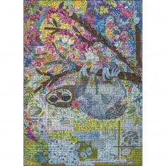 1000 piece puzzle : Quilt Art Sloth