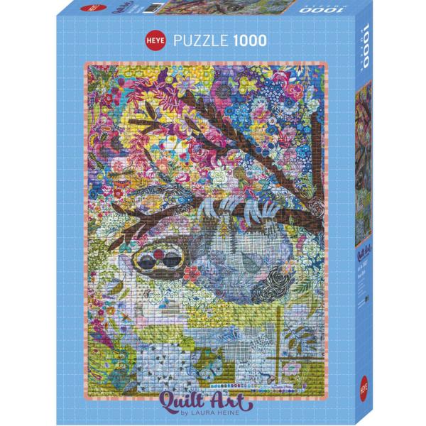Puzzle mit 1000 Teilen: Quilt Art Faultier - Heye-58316