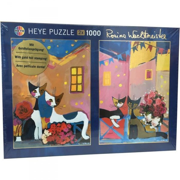 Puzzles 1000 pièces : 2 puzzles : Rosina Wachtmeister : Bouquets de fleurs - Heye-58275