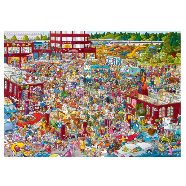 Puzzle 2000 pièces Schone : Marché aux puces - Heye-58465