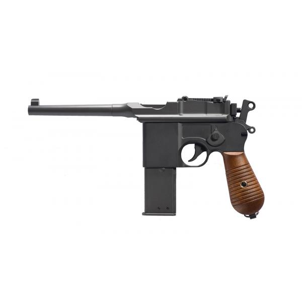 Réplique pistolet gnb à gaz C96 noir full metal 1,3J - PG5515