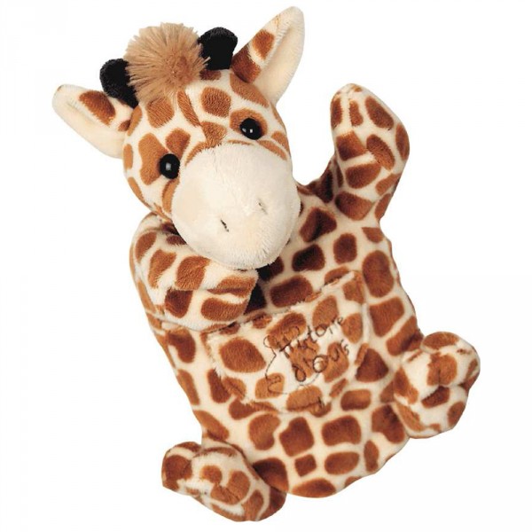 Marionnette peluche Girafe 25 cm - Histoire-HO1258